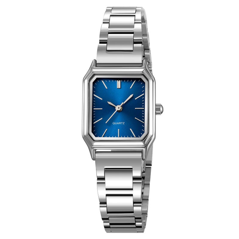 TOOCAT Steel Strap Womens Watch Fashion Simple Ladies Quartz Watch Waterproof Ladies Wristwatch Blue - Image 2