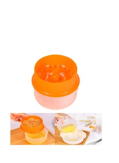 SYOSI Egg White Separator Eggs Yolk Separators Multi-Eggs White Yolk Filter 5-6 Eggs Divider,Saves Time Chicken Baking Tools,Orange  - Image 1