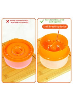 SYOSI Egg White Separator Eggs Yolk Separators Multi-Eggs White Yolk Filter 5-6 Eggs Divider,Saves Time Chicken Baking Tools,Orange  - Image 5