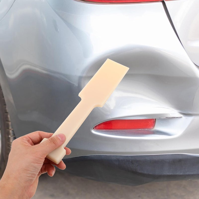 OUNONA Paintless Dent Tool Kit with Bull Tendon Pad, Small White Sheet Metal Repair Equipment for Auto Body and Quick Invisible Panel Fixing - Image 5