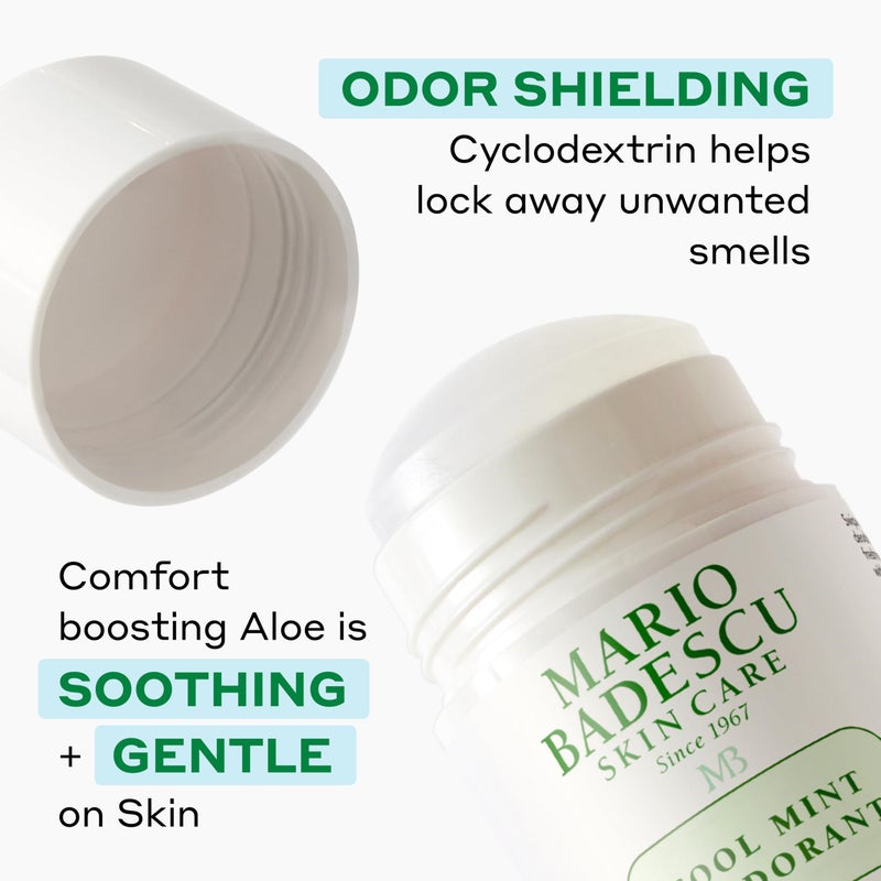 Mario Badescu Deodorant Infused with Skin-Loving Botanicals | Aluminum and Baking Soda-Free | Keeps Underarms Fresh All Day | For Daily Use | Cool Mint | 2.4 Oz - Image 2