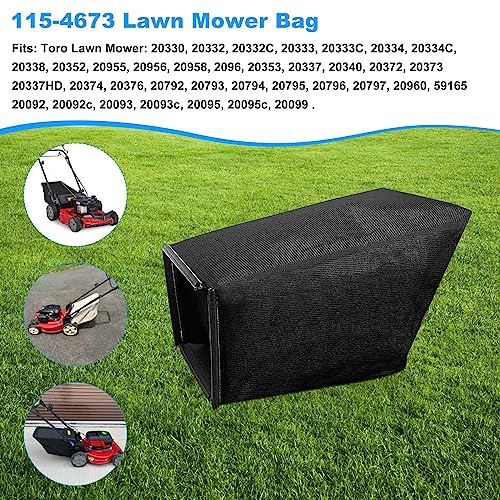 Kscjdg 1154673 Lawnmower Grass Bag for Toro 59312 Bag Kit 2009 22 Lawn MowerFits Toro Recycler Lawn Mowers 20332 20332C 20333 20333C 20334 20334C NO Metal Frame - Image 3