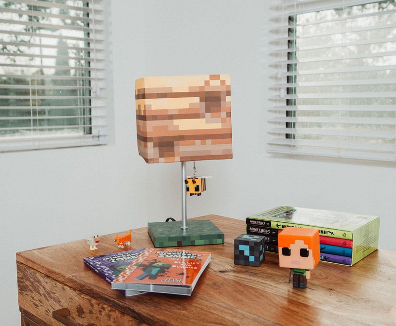 Minecraft Yellow Bee Nest Block Desk Lamp with 3D Bee Puller | Nightstand Table Lamp with LED Mood Light for Bedroom, Desk, Living Room, Playroom | Home Decor Kids Room Essentials | Video Game Gifts - Image 3