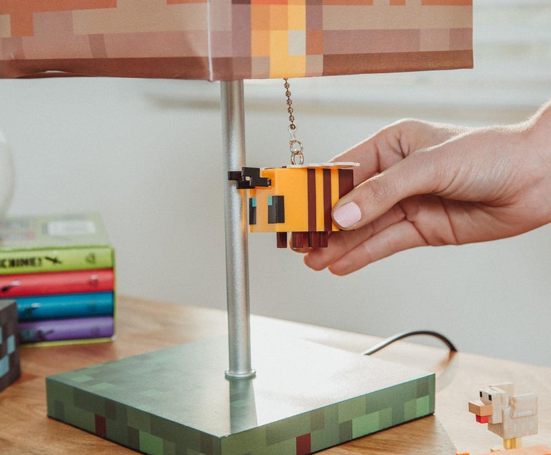 Minecraft Yellow Bee Nest Block Desk Lamp with 3D Bee Puller | Nightstand Table Lamp with LED Mood Light for Bedroom, Desk, Living Room, Playroom | Home Decor Kids Room Essentials | Video Game Gifts - Image 5