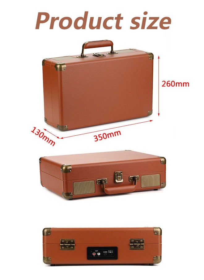 Mi VAZA - Vinyl Record Player Turntable Suitcase with Multi-Function Bluetooth FM Radio 3 Speed Retro Portable Suitcase Record Player with Speakers Gramophone Classic Vinyl Record Player Portable Suitcase with Speaker and Bluetooth Upgraded Turntable Sound for Home - Image 1