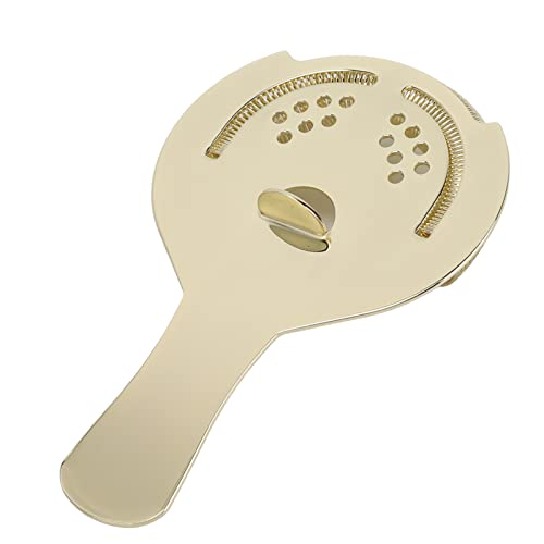 JAWL Bar Strainer, Multifunctional Stainless Steel Rust Proof Cocktail Strainer Small Portable for Home (Gold) - Image 3