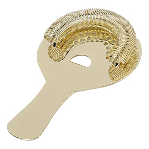 JAWL Bar Strainer, Multifunctional Stainless Steel Rust Proof Cocktail Strainer Small Portable for Home (Gold) - Image 1