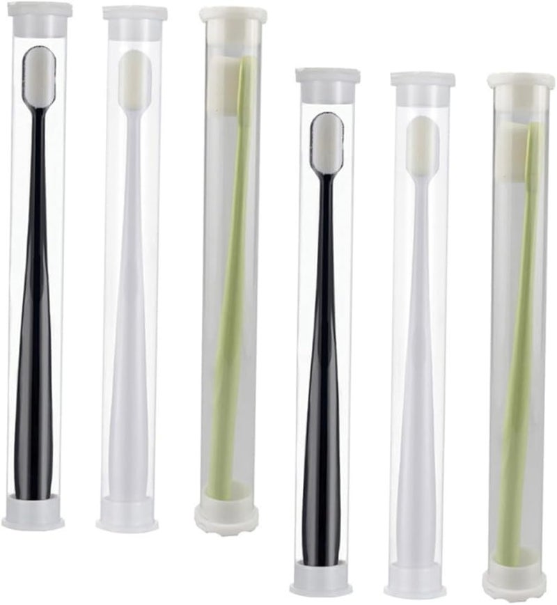 SAFIGLE 6 Pack Ultra Fine Soft Bristle Manual Toothbrush for Adults Seniors Sensitive Teeth - Image 2