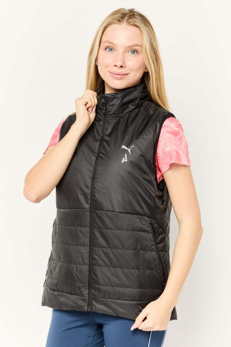 PUMA سترات رياضية نسائية بلا أكمام، خارجية، سوداء - Image 1