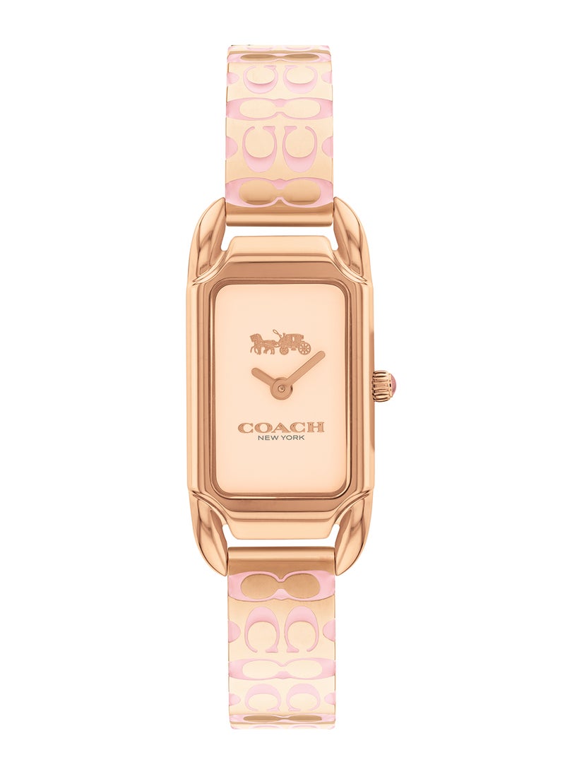 COACH Rectangle Analog Women's Rose Gold Case Wrist Watch - 14504194  - Image 1