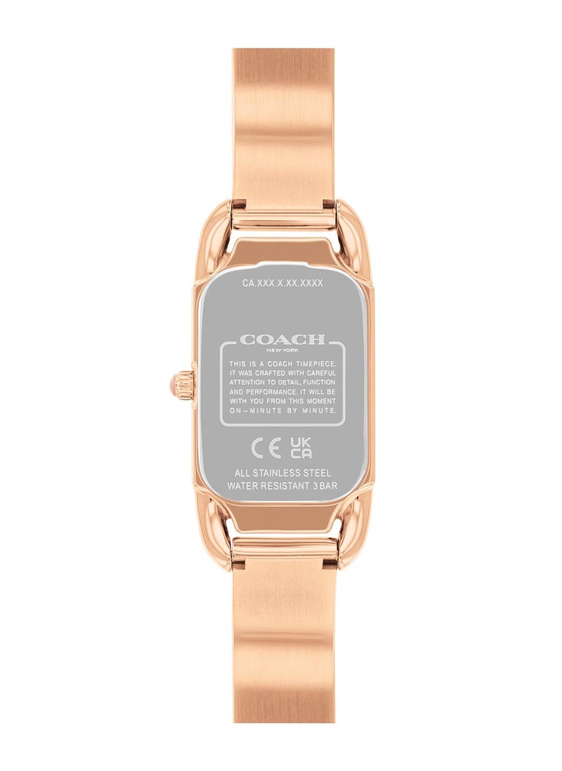 COACH Rectangle Analog Women's Rose Gold Case Wrist Watch - 14504194  - Image 3