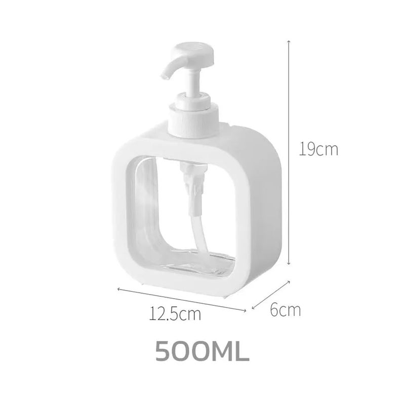 SIMESTICH موزع سائل يدوي SIMESTICH لحوض الحمام والمطبخ، 10 أونصة موزع صابون شفاف، موزع صابون بلاستيكي صغير باللونين الأسود والأبيض لجيل الاستحمام والشامبو والمنظفات والبلسم - Image 2
