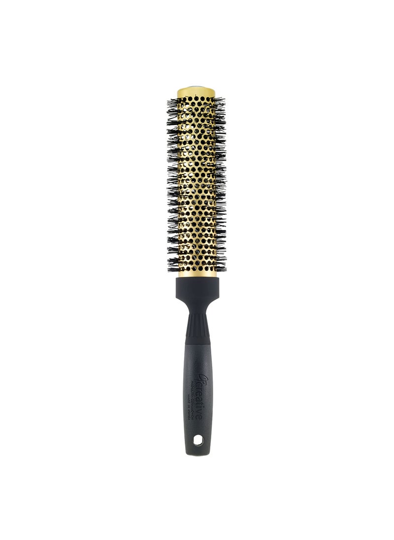 Creative Gold Nano Ceramic 7.5 Inch Long Barrel Ion Wavy Bristles 