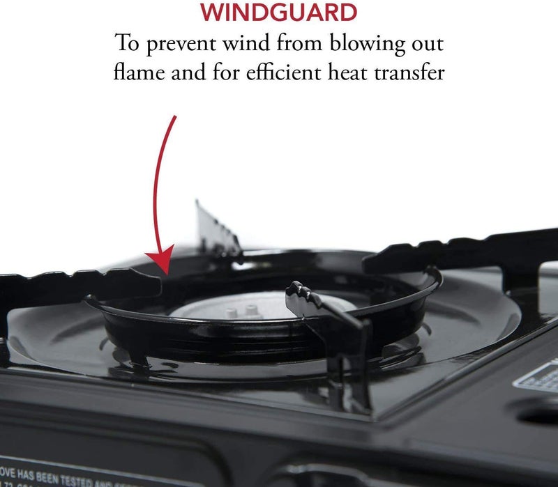 GasOne Gas One Portable Butane Camping Stove with Case: Automatic Ignition, Precise Heat Control - Camping & Tailgating and Outdoor Cooking - Image 4