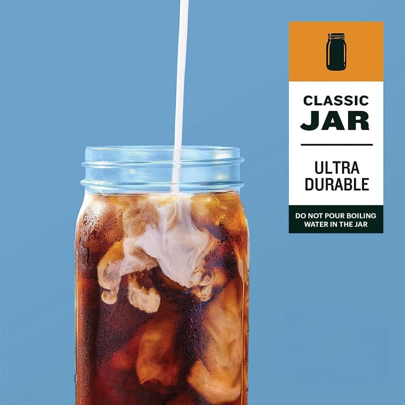 County Line Kitchen Glass Cold Brew Coffee Maker with Lid - Wide Mouth, 2 Quart (64 oz) - Heavy Duty, Leak Proof - Sun & Iced Tea Pitcher, Cold Brew Coffee, Breast Milk Storage, Water - Gray - Image 3
