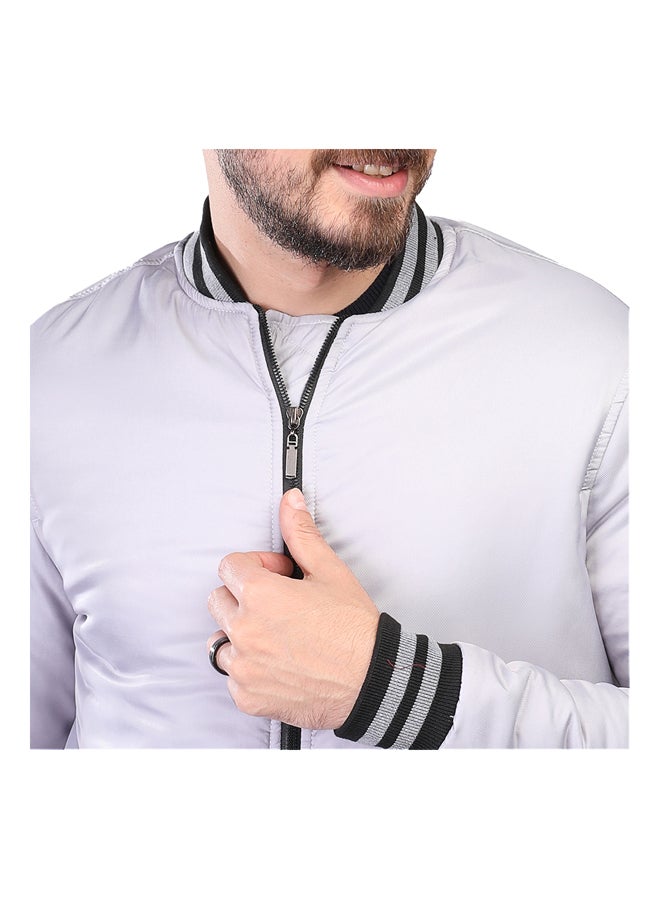 Coup Coup Slim Fit Pump Jacket For Men Color Grey - Image 2