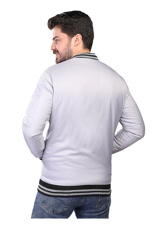 Coup Coup Slim Fit Pump Jacket For Men Color Grey - Image 3