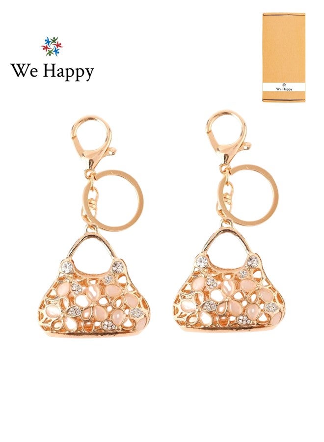 We Happy Pack of 2 Hand Bag Shape Key Ring Cute Women Fashion Bag Car Pendant Key chain - Image 1