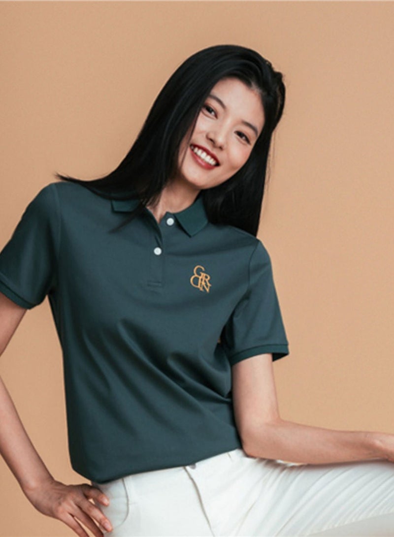 GIORDANO Women’s Embroidered Cotton Liquid Touch Polo - Image 3