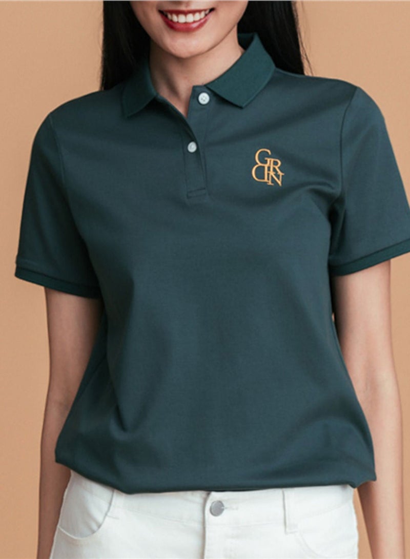 GIORDANO Women’s Embroidered Cotton Liquid Touch Polo - Image 4
