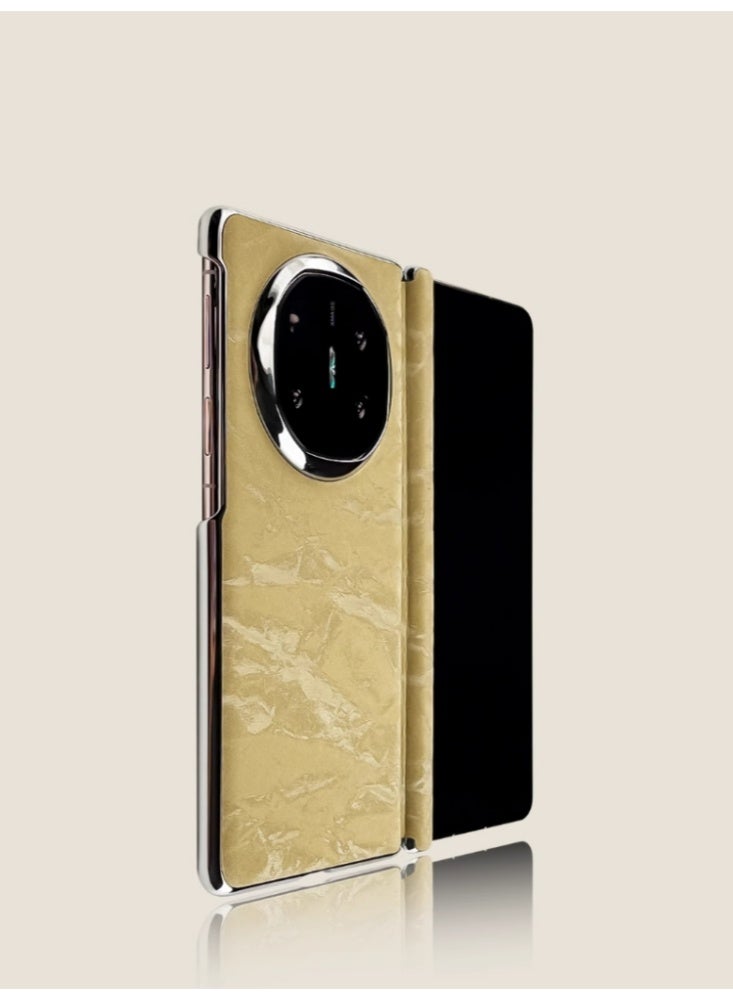 Huawei Mate X5 Case, Gradient Silk Texture Foldable Screen Protective Cover​，Light Gold - Image 1