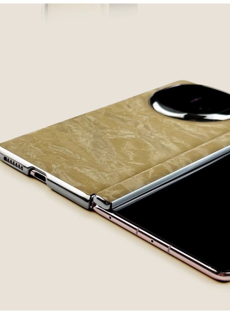 Huawei Mate X5 Case, Gradient Silk Texture Foldable Screen Protective Cover​，Light Gold - Image 2