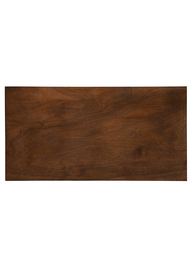 ROYALOAK Melaka Wooden Coffee Table | Solid Wood Veneer Top | Curved Legs for Sophisticated Style | Bottom Shelf for Extra Storage | Elegant & Functional Living Room Cofee Table Wooden - Image 5