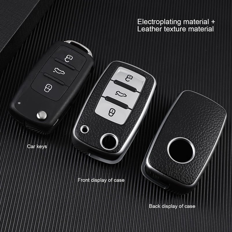 ELOHEI VW Key Fob Cover - Leather Silver - Image 5
