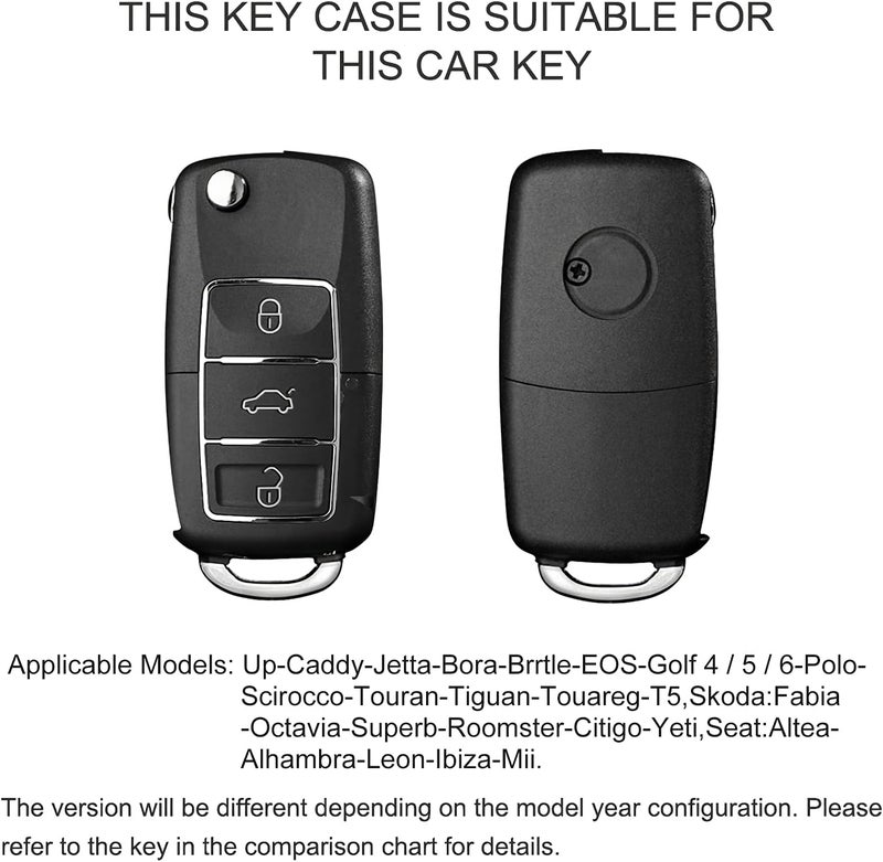 ELOHEI VW Key Fob Cover - Leather Silver - Image 4