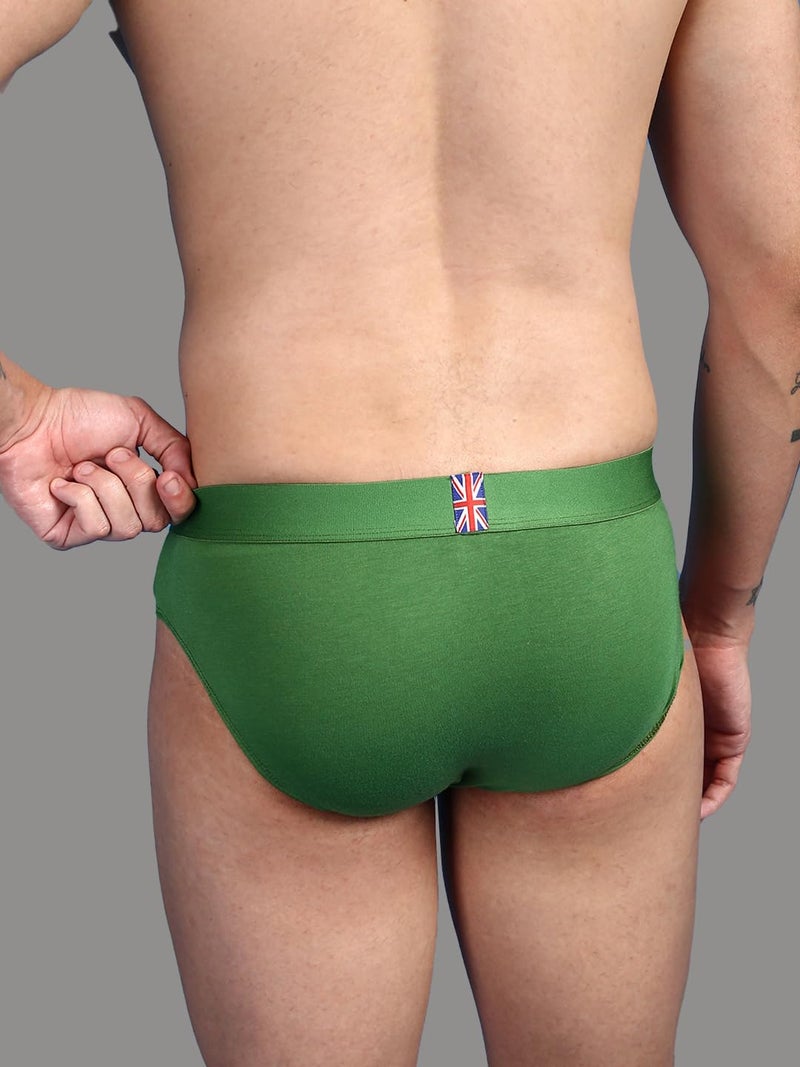 ONN UK Classic Men's Pack of 4 Assorted Ultra Soft Modal Fabric Brief with Fearher Touch Ultra Soft Waistband (Size : Large) - Image 4
