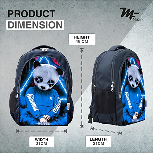 Myfav MY FAV 16 Inch Printed Backpack for Men & Women | Waterproof & Durable Laptop Bag | School, College & Travel Backpack with 16-inch Padded Laptop Compartment | Lightweight Water-Resistant Casual Bag - Image 3