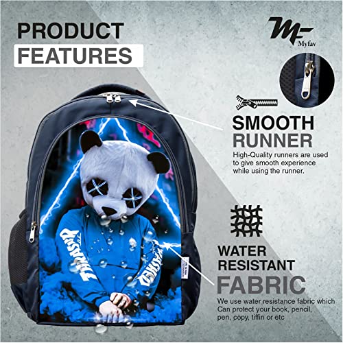 Myfav MY FAV 16 Inch Printed Backpack for Men & Women | Waterproof & Durable Laptop Bag | School, College & Travel Backpack with 16-inch Padded Laptop Compartment | Lightweight Water-Resistant Casual Bag - Image 4
