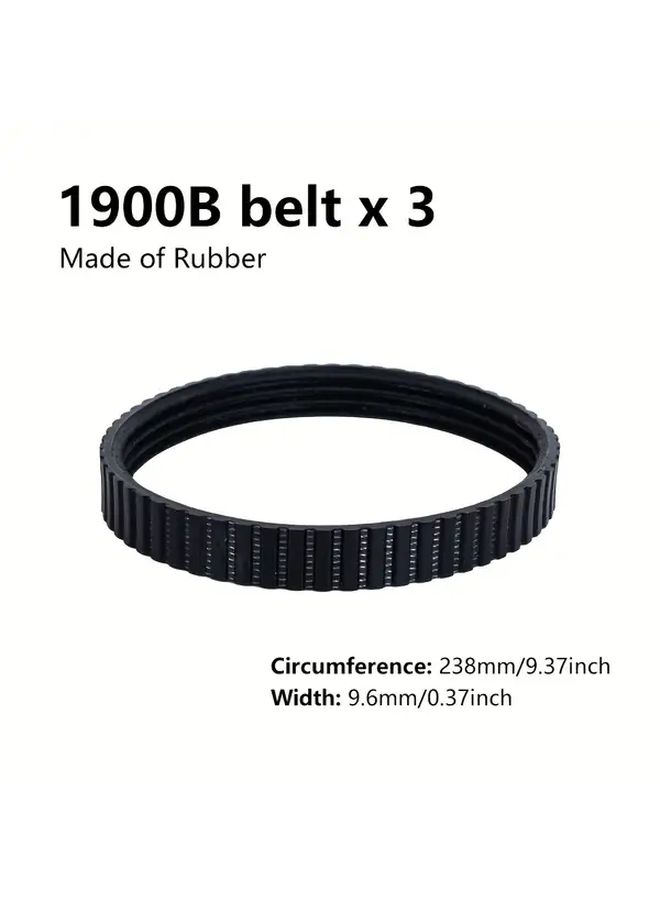 3Pcs Handheld Woodworking Planer Belt Set F20 PU Material Durable Ergonomic Design - Image 3