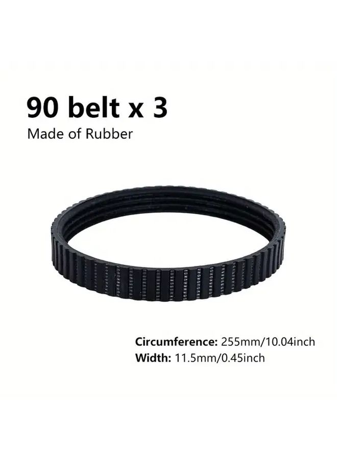 3Pcs Handheld Woodworking Planer Belt Set F20 PU Material Durable Ergonomic Design - Image 2