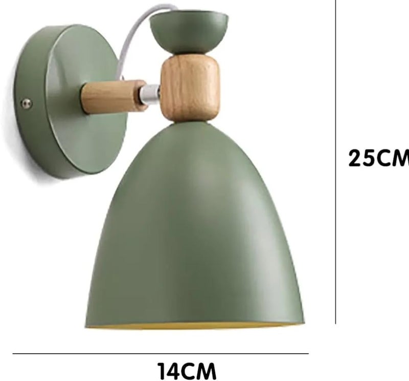 twixle Green Metal &Wooden Wall Light for Living Room Modern/Wall Lamps for Bedroom/for Living Room/Wall Lights for Home Decoration/Bedside Wall lamp. (Green Metal Wooden) Wall Light (Without Bulb) - Image 3