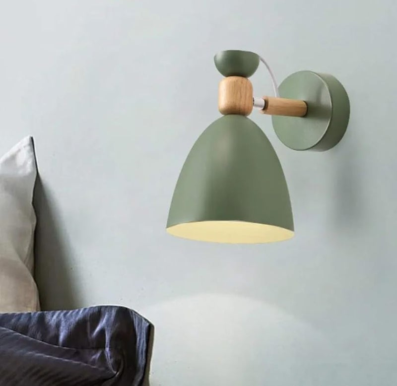 twixle Green Metal &Wooden Wall Light for Living Room Modern/Wall Lamps for Bedroom/for Living Room/Wall Lights for Home Decoration/Bedside Wall lamp. (Green Metal Wooden) Wall Light (Without Bulb) - Image 5