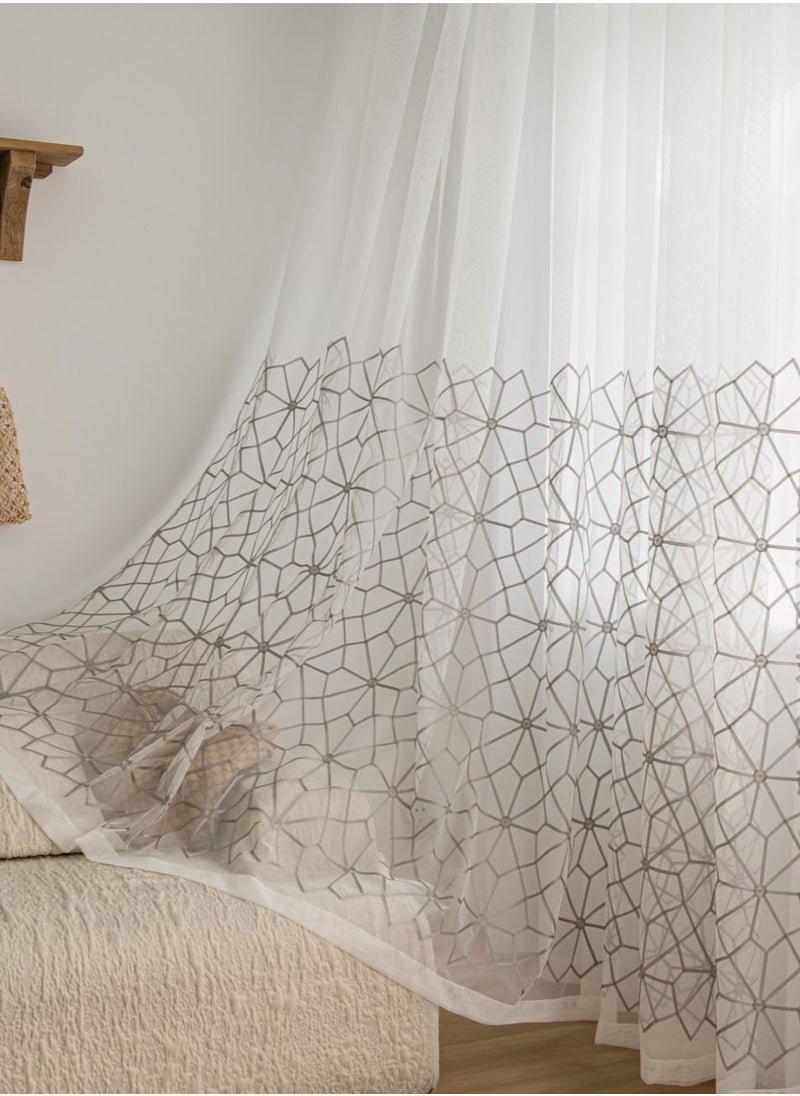 Golden Homee - 1 Piece Sheer Curtain for Room Decoration Window Curtain Net - Image 1