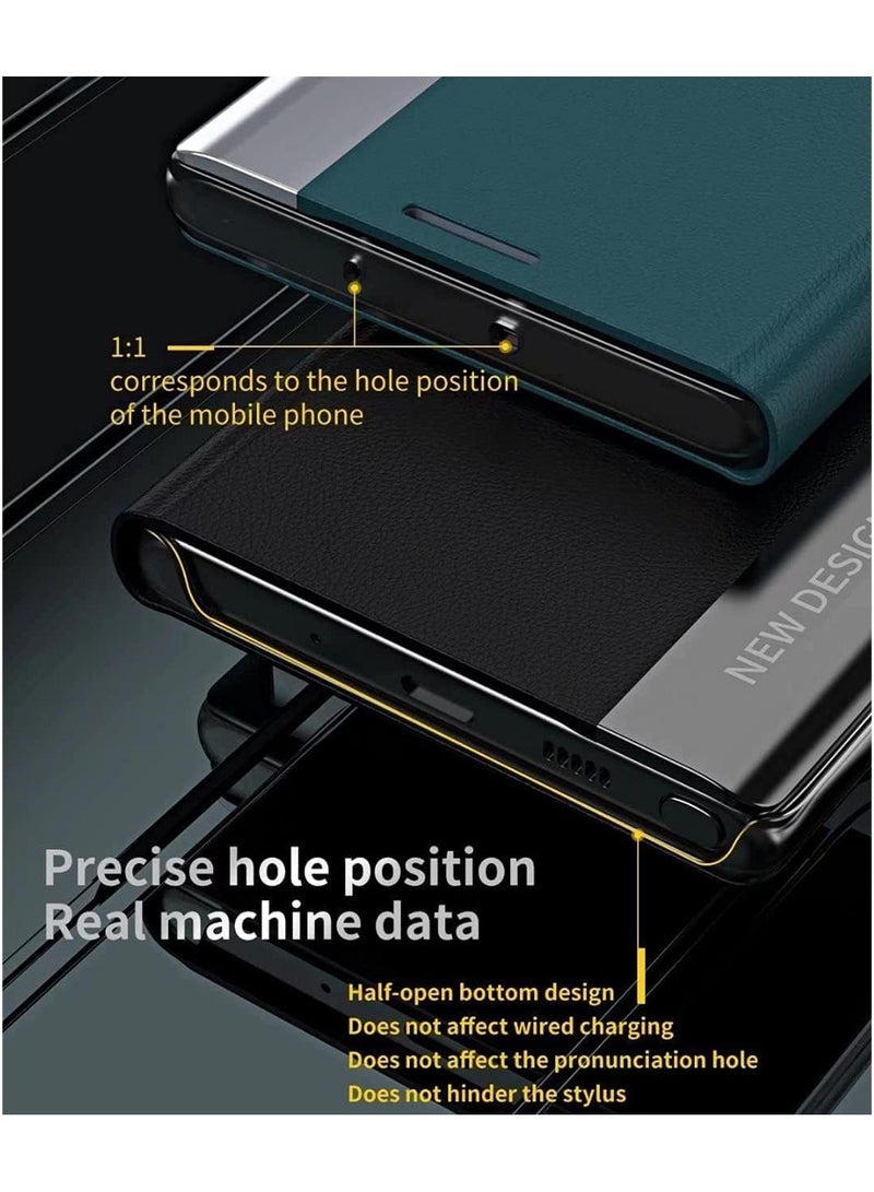 Galaxy S24 Ultra case for, Samsung S24 Ultra Slim Flip Case, Anti-Scratch, Nano Adsorption, Stand Function, Cover Case for Samsung S24 Ultra 5G (S24 Ultra, Black) - Image 4