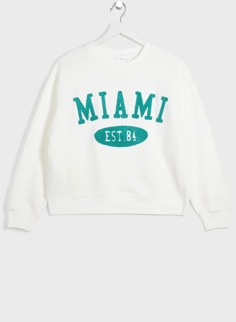 MANGO Kids Miami Sweatshirt