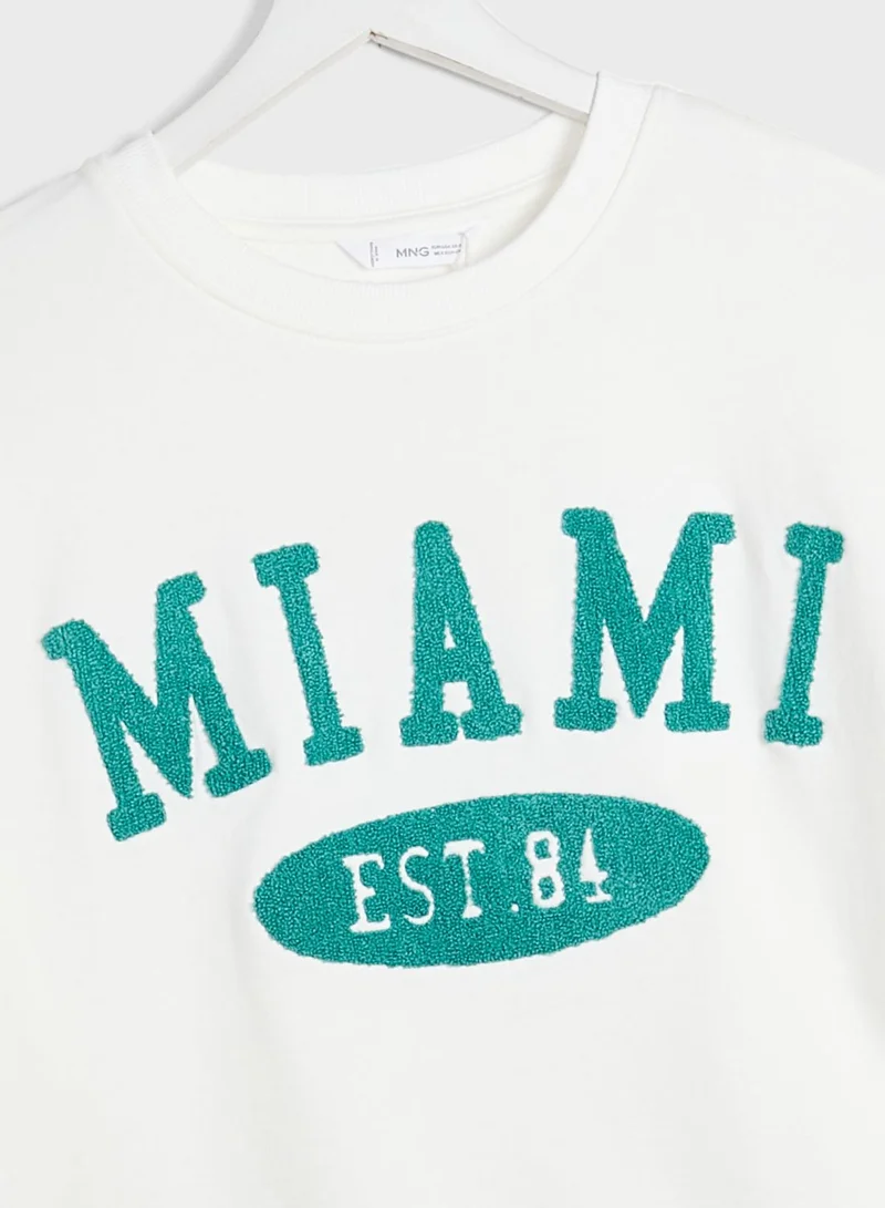MANGO Kids Miami Sweatshirt