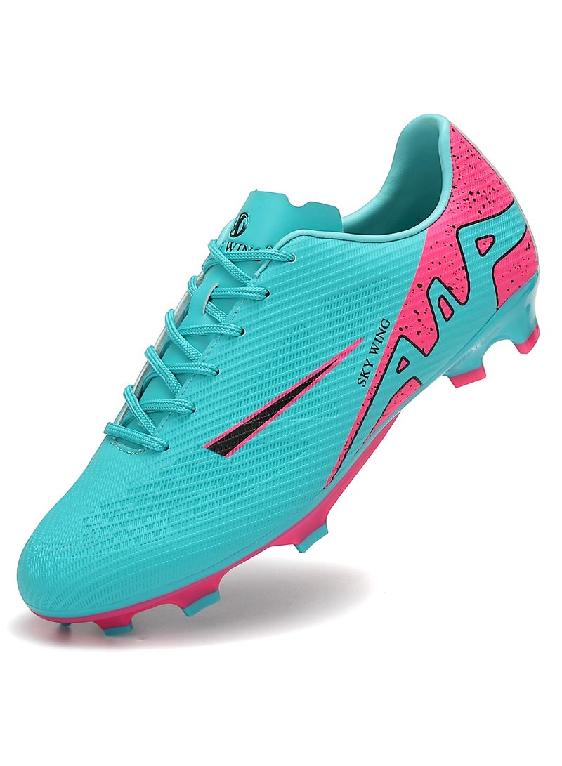 SKY WING Football Cleats Unisex And Kid,Indoor Outdoor Low Top Soccer Shoes For Men And Women And Kid Lightweight Shock Resistant Training Boots Professional Turf Shoes Sport Athletic Ground Football Boots  - Image 1