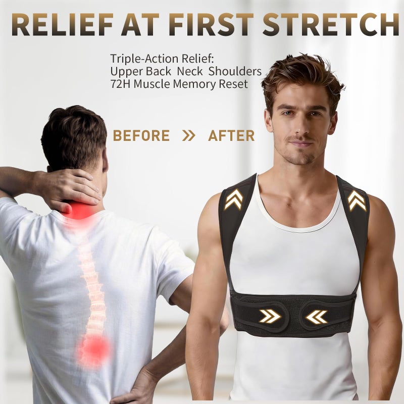 WNIEYO Posture Corrector for Women and Men Back Brace for Women Back Straightener for Effective Lower Back Pain Relief, Scoliosis, and Better Posture Support(L) - Image 5
