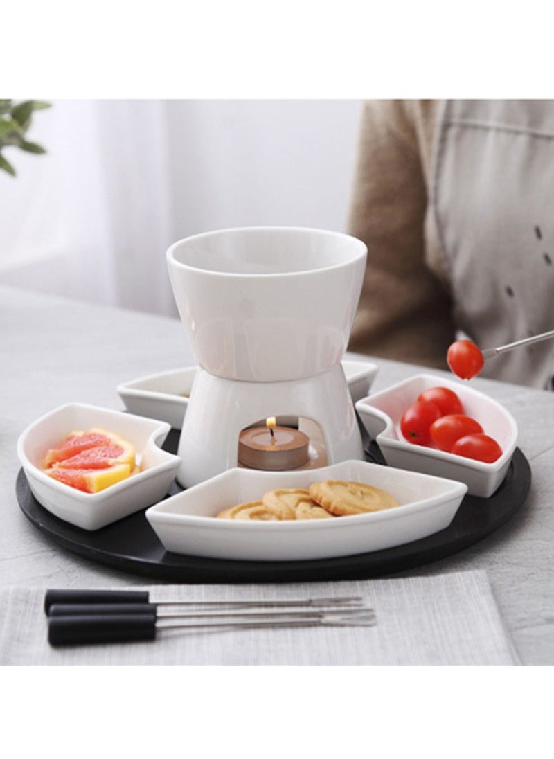 General DIY Cheese Hot Pot Cheese Heating Insulation Furnace, Chocolate Hot Pot Melting Furnace Hot Pot Set (White)  - Image 3