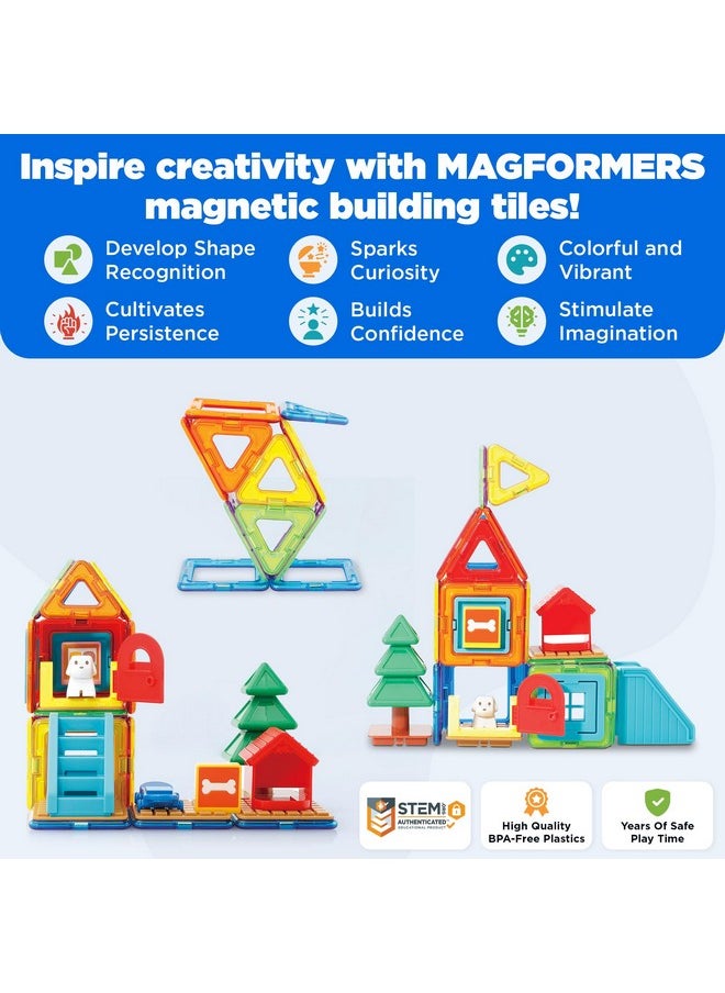 Magformers Milo'S Mansion Set, Rainbow Colors, Educational Magnetic Geometric Shapes Tiles Building Stem Toy Set Ages 3+  - Image 3