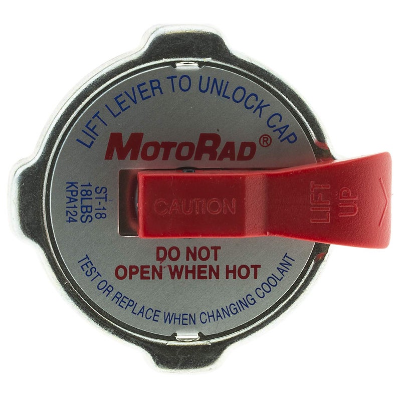MotoRad MotoRad ST-18 Safety Lever Radiator Cap Fits Jeep Wrangler 97–17 Grand Cherokee 93–21 Patriot 11-17 Compass 12-17 Liberty 02-13 Dodge Charger 06–23 Journey 09–20 Durango 00–21 Chrysler 300 05–21  - Image 3