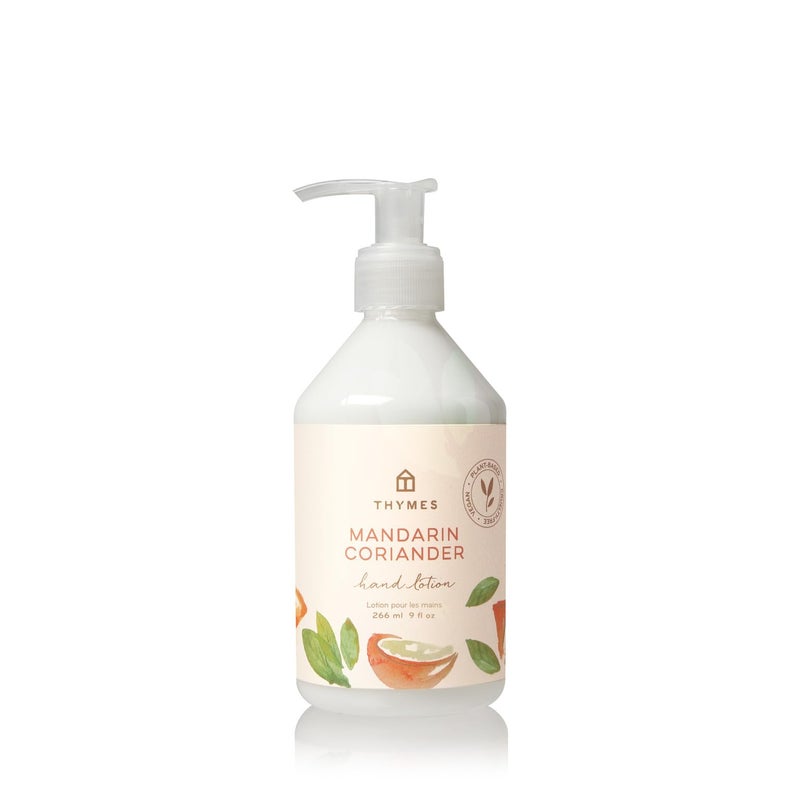 Thymes Moisturizing Hand Lotion for Dry Skin Moisturizer for Beauty and Personal Care Luxury Hand Lotion for Women Men with Shea Butter Aloe Vera Mandarin Coriander 9 fl oz