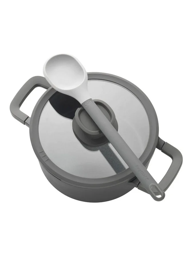 Berghoff Leo Stone+ CeraGreen Non-Stick Coating 2-Handle Covered Saute Pan Grey and Clear 28 cm 3950595