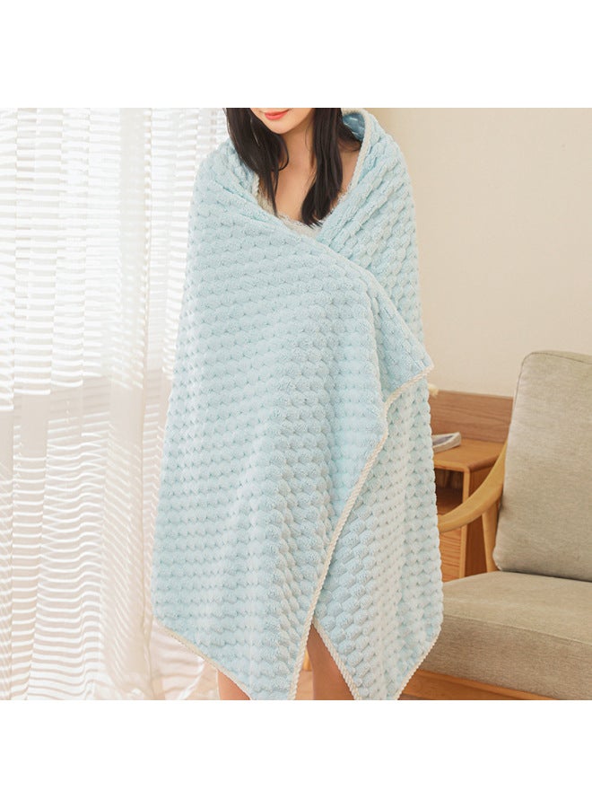 Cloud Fleece-covered Coral Fleece Bath Towel Thickened Extra-large Water Absorbing Quick-drying Household Gift Wearing Hair-free Bathrobe