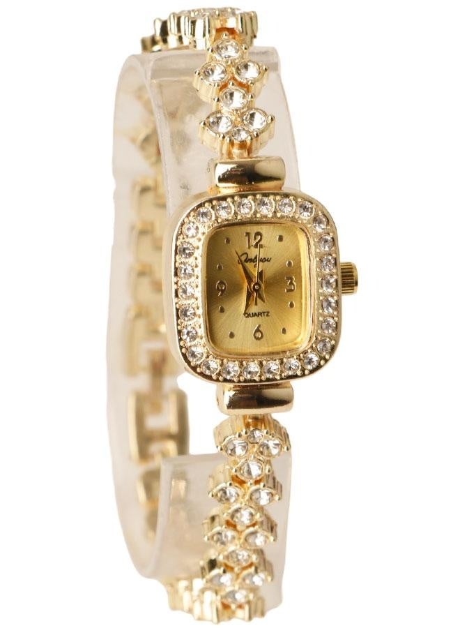 Onlyou Elegant Women’s Quartz Wrist Watch – Gold Stainless Steel Strap – Elegant Square Design for Daily Use - Image 4
