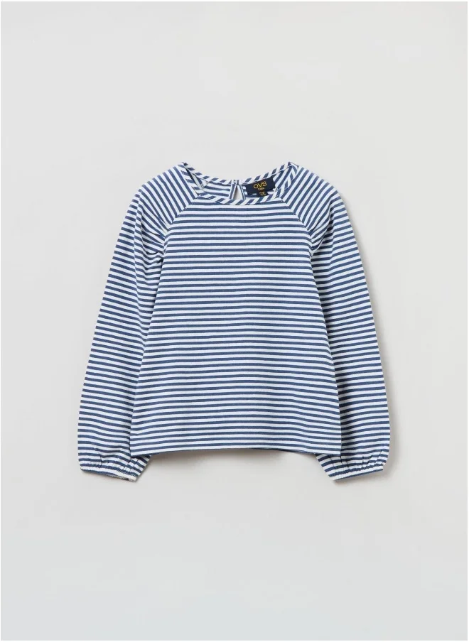 Ovs Ovs Stretch Cotton T-Shirt With Stripes
